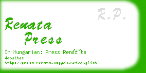 renata press business card